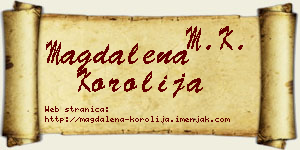 Magdalena Korolija vizit kartica
